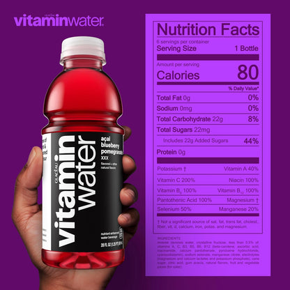 Acai-blueberry-pomegranate vitaminwater XXX beverage