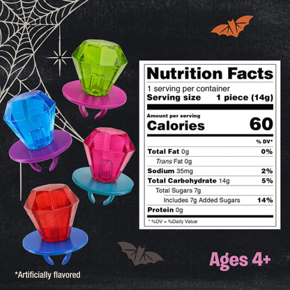 Individually wrapped Ring Pop candy party favors