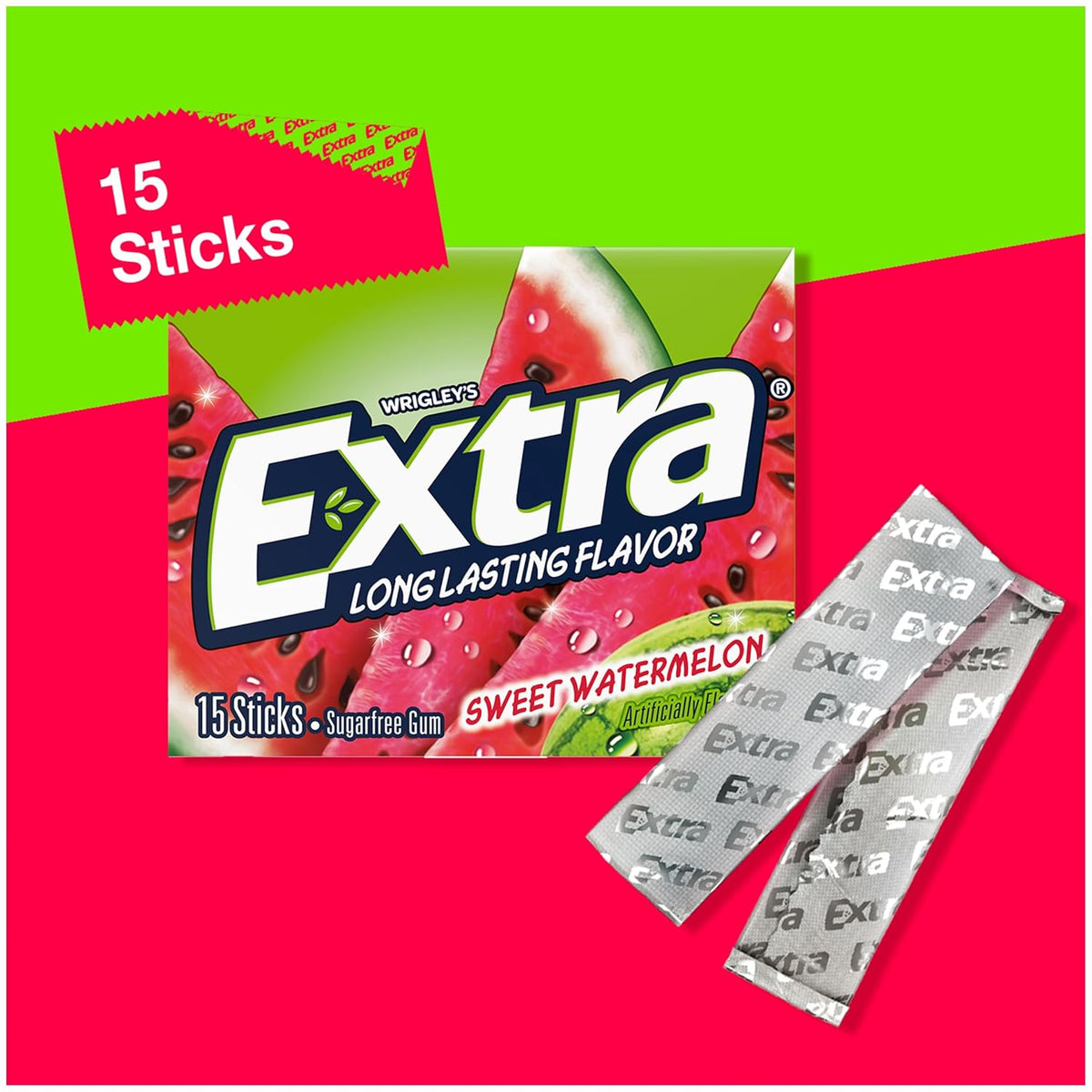 EXTRA gum Sweet Watermelon pack for on the go