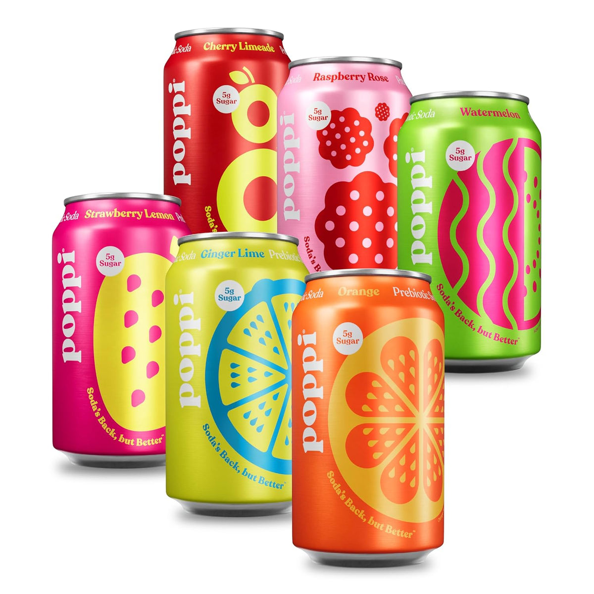 poppi prebiotic soda 12 oz cans variety pack