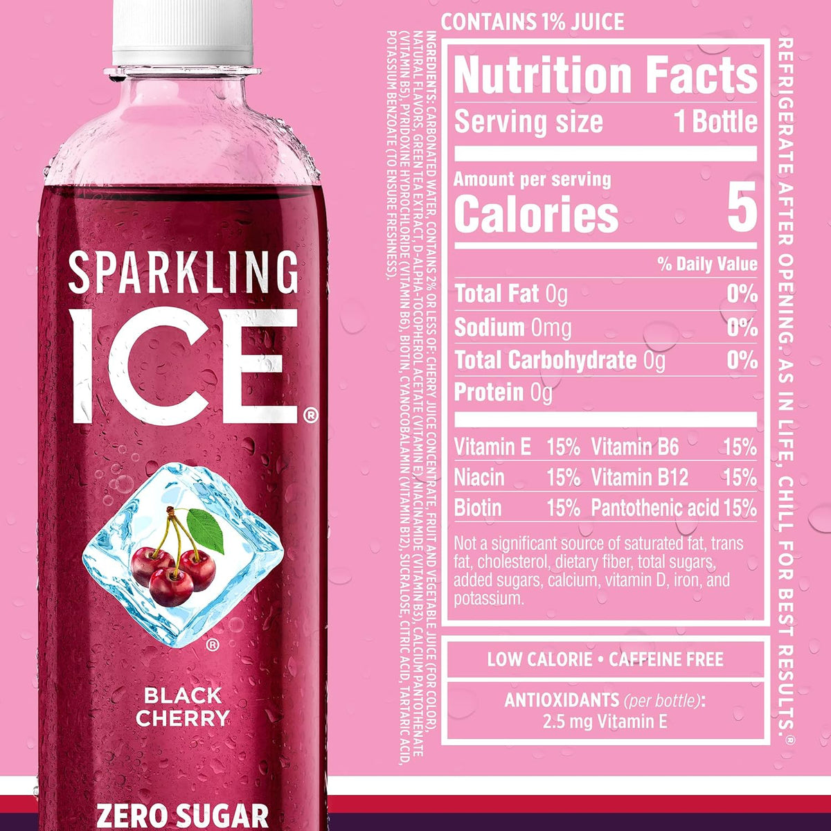 Sparkling Ice Black Cherry Peach Nectarine Coconut Pineapple Fruit Punch
