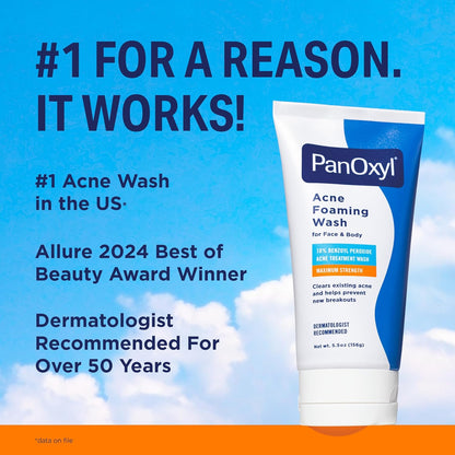 PanOxyl benzoyl peroxide cleanser for stubborn breakouts