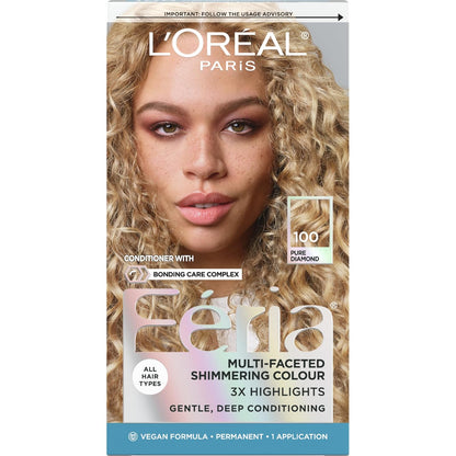 Feria permanent hair dye kit in very light natural blonde