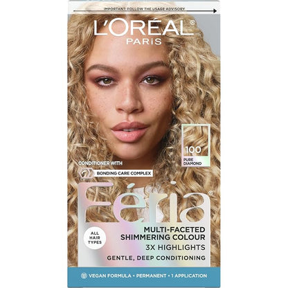 L'Oreal Paris Feria Pure Diamond blonde hair color kit