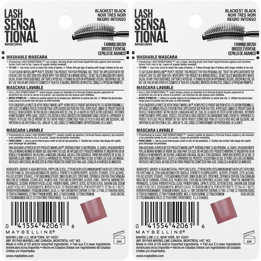 Washable mascara for buildable lash definition