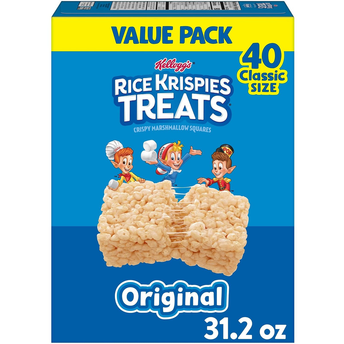 Individually wrapped Rice Krispies Treats crispy marshmallow squares