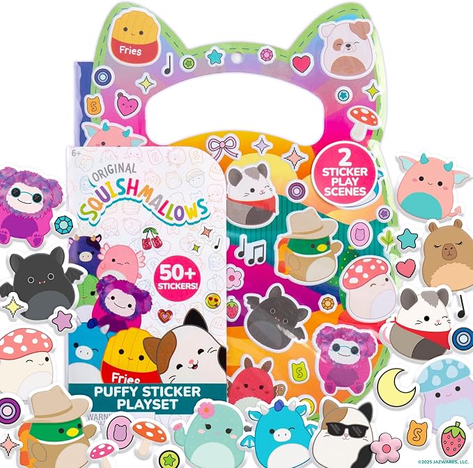 Reusable Bluey puffy stickers for kids ages 3 and up