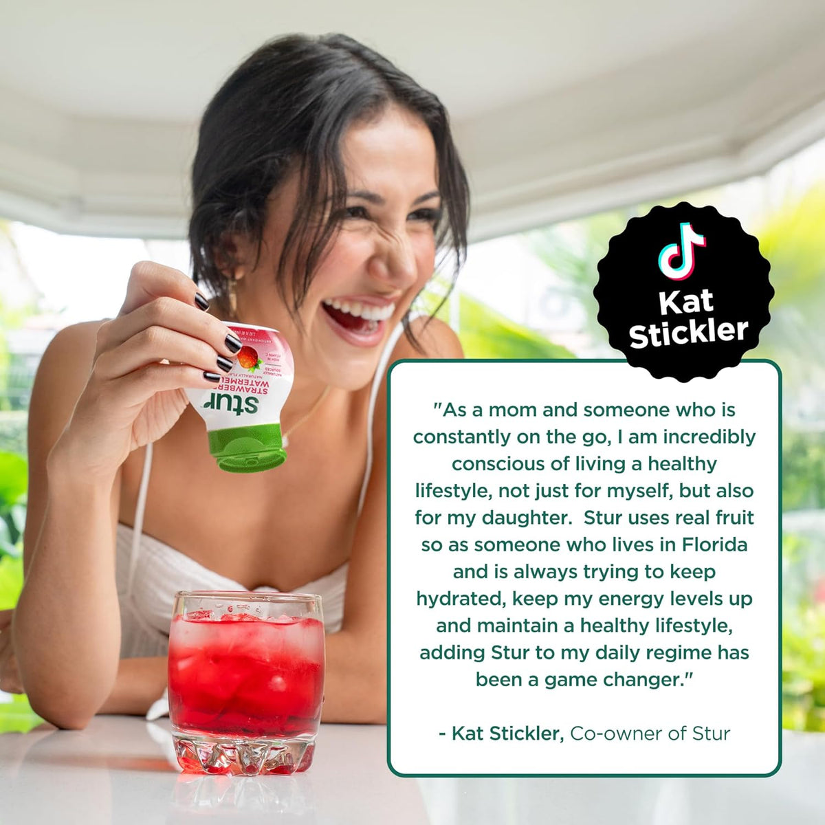 Stur water flavoring drops for sparkling water