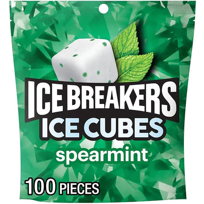 ICE BREAKERS Spearmint Sugar-Free Gum Pouch 100 ct front view