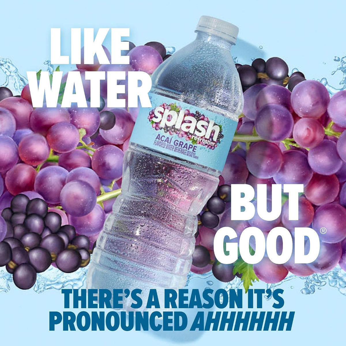 16.9 fl oz flavored water bottles in acai grape flavor