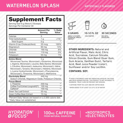 Watermelon amino energy hydration powder container