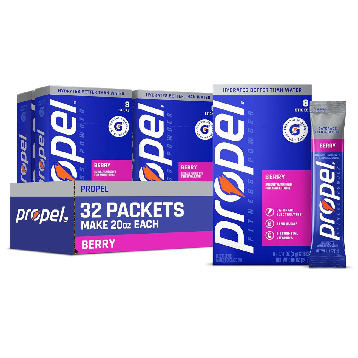 Propel zero sugar berry drink mix package