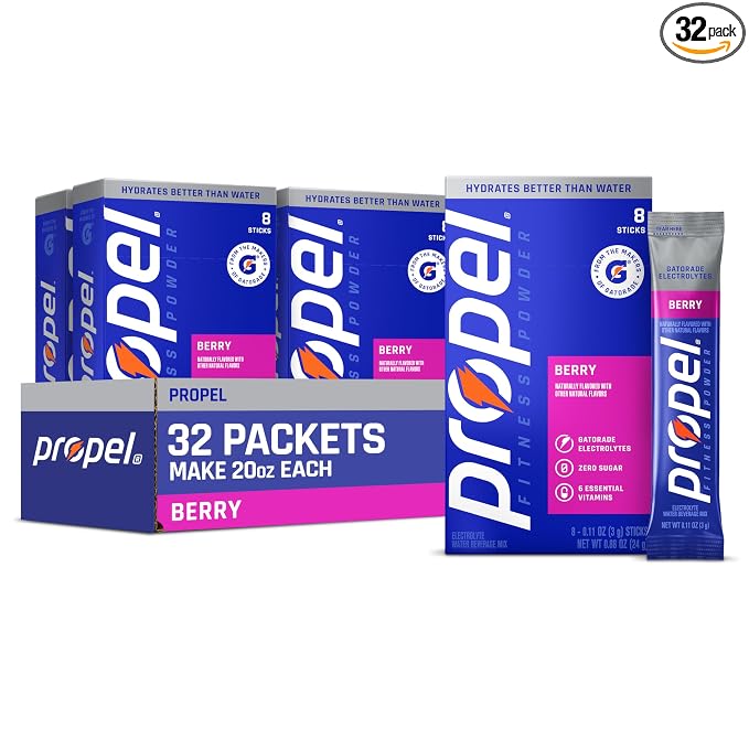 Propel berry electrolyte powder drink mix 32 servings