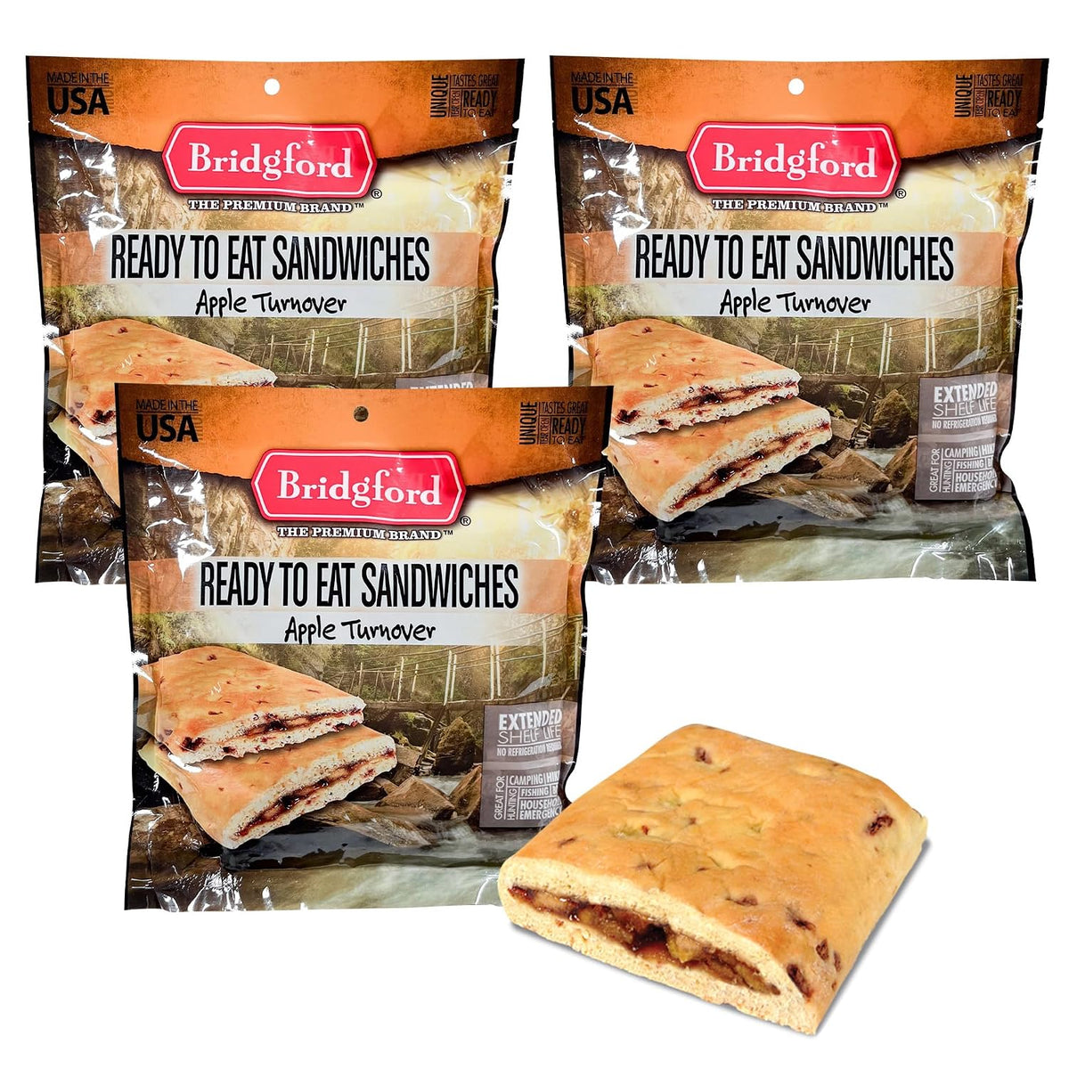 Bridgford apple turnovers for emergency food storage