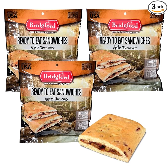 Bridgford Apple Turnover shelf-stable food 3-pack