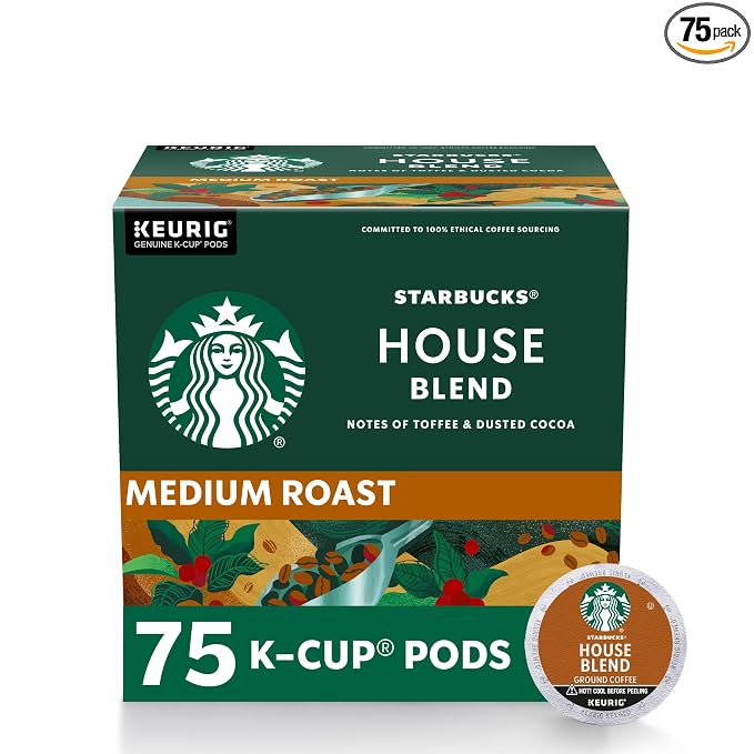 Starbucks House Blend K-Cup coffee pods 75 count box