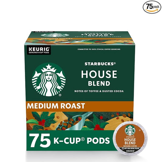 Starbucks House Blend K-Cup coffee pods 75 count box
