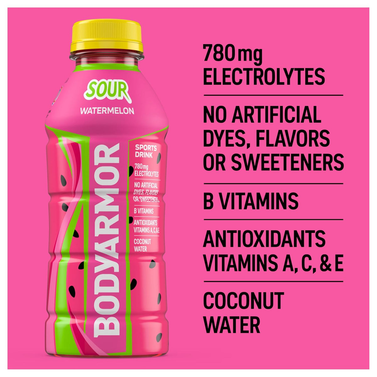 BODYARMOR Sour Watermelon 16 oz hydration drink