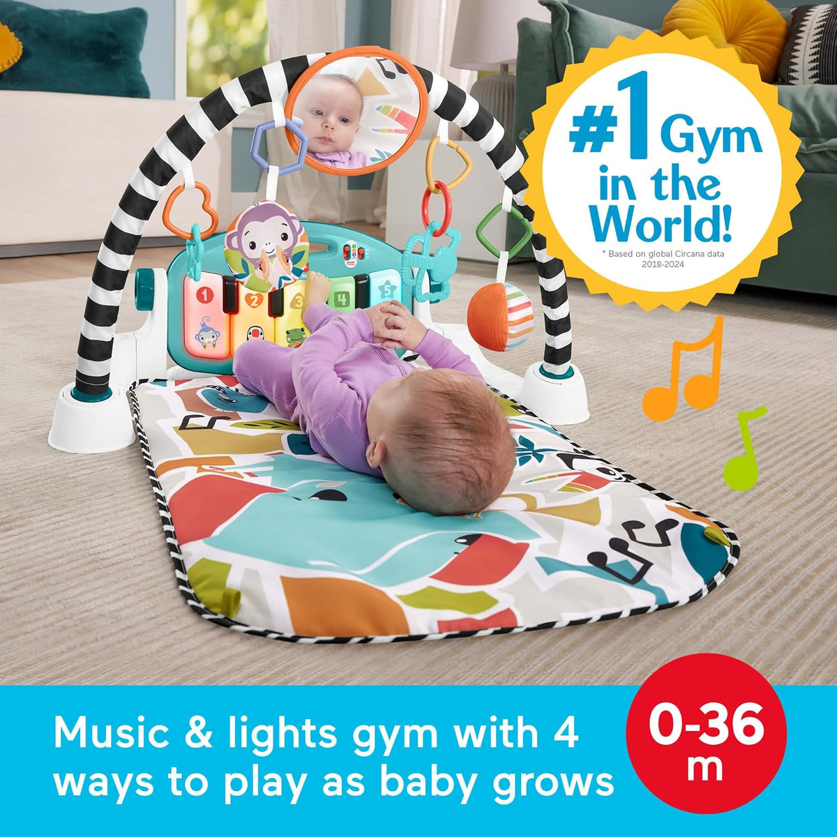 Fisher-Price infant piano gym with toy arch
