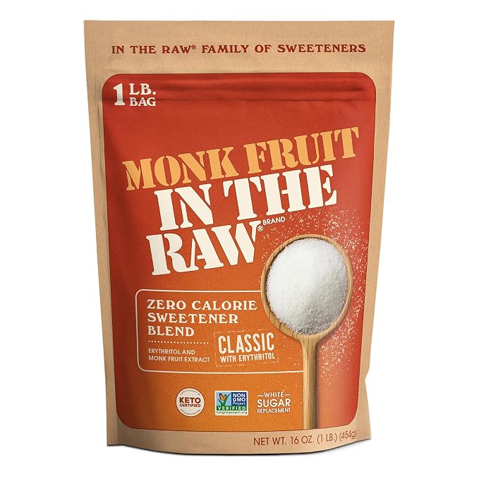 Monk Fruit In The Raw 1 lb sweetener bag
