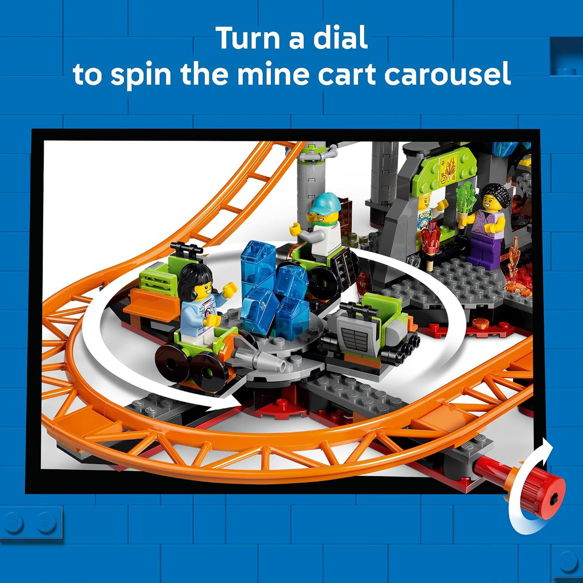 LEGO City Lava Land set with minifigures and rock monster
