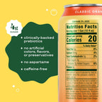 Classic Orange prebiotic soda by Bloom Nutrition