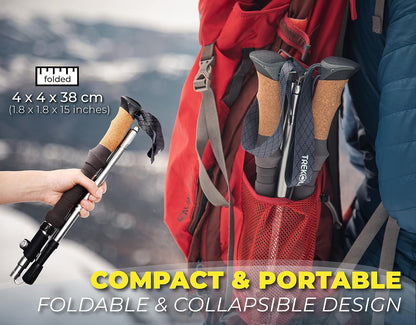 TREKOLOGY Trek-Z trekking poles with comfortable cork handles