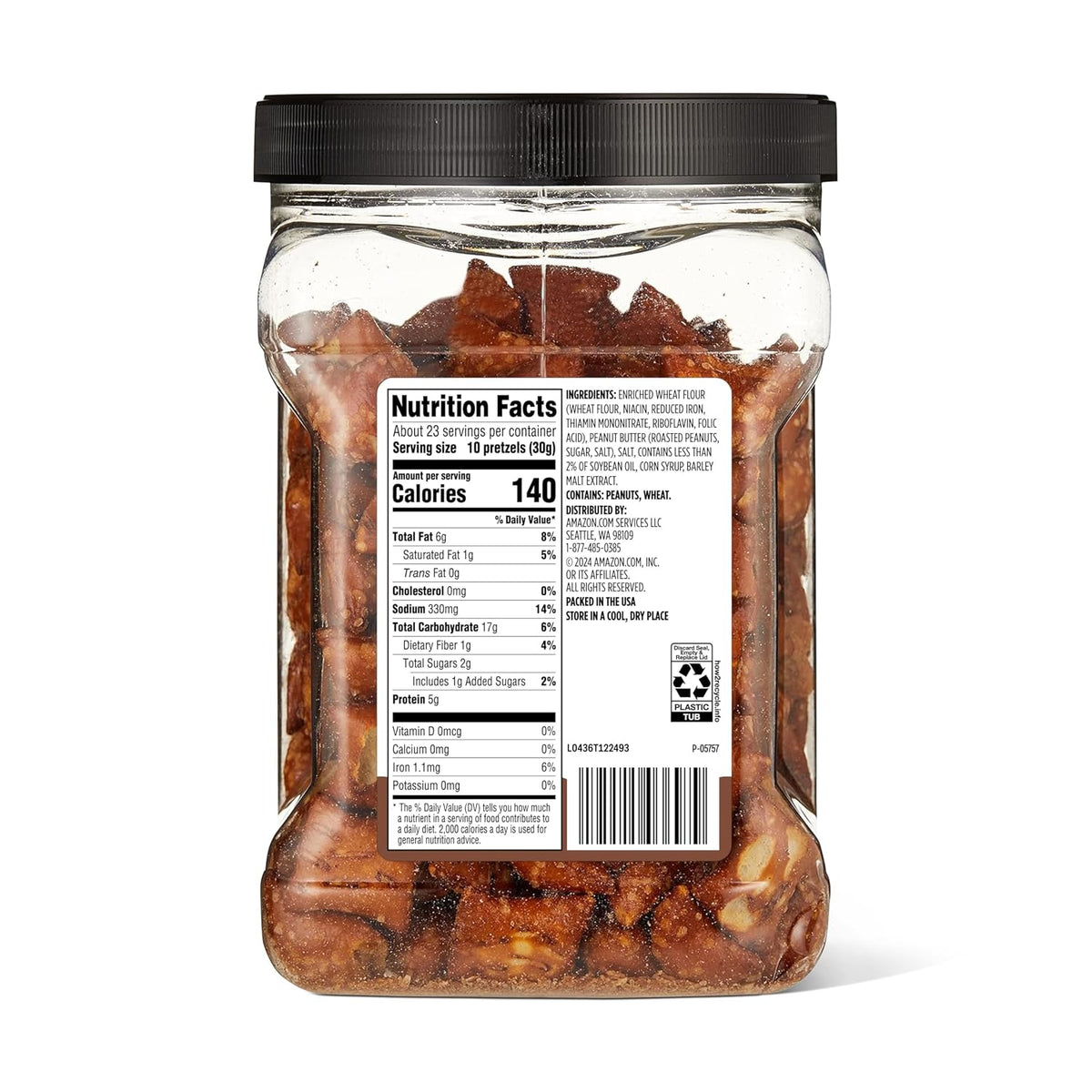 Amazon Grocery pretzels with peanut butter filling