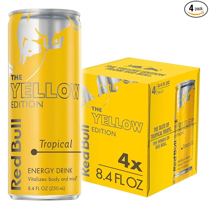 Red Bull Tropical Yellow Edition energy drink
