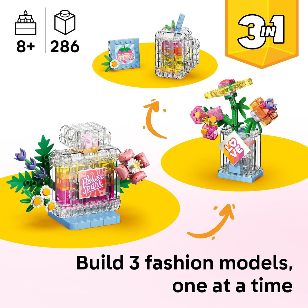 LEGO floral vase alternate build display