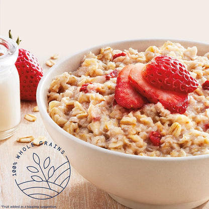 Fruit and cream oatmeal packets for quick breakfast