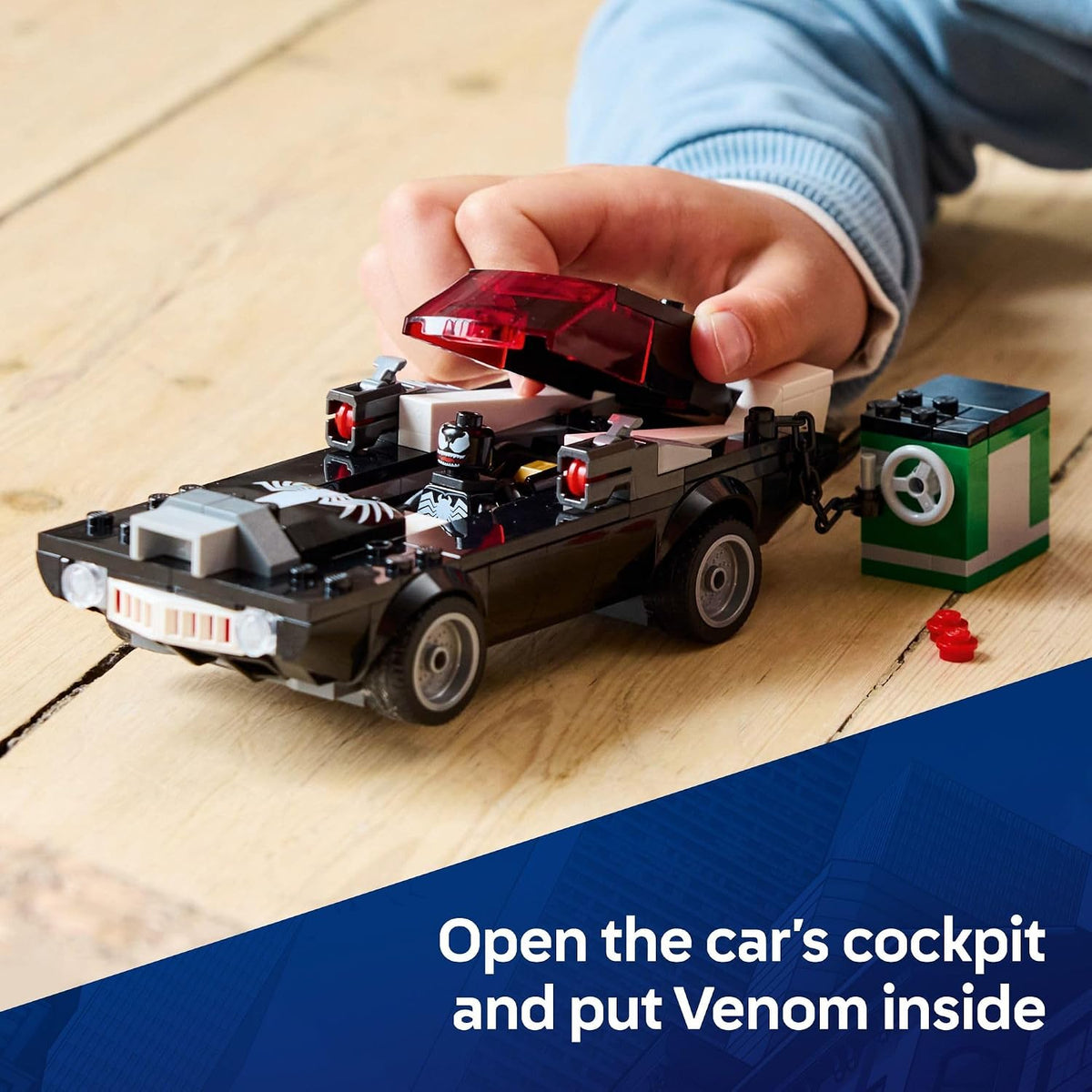 LEGO Marvel superhero car playset with accessories