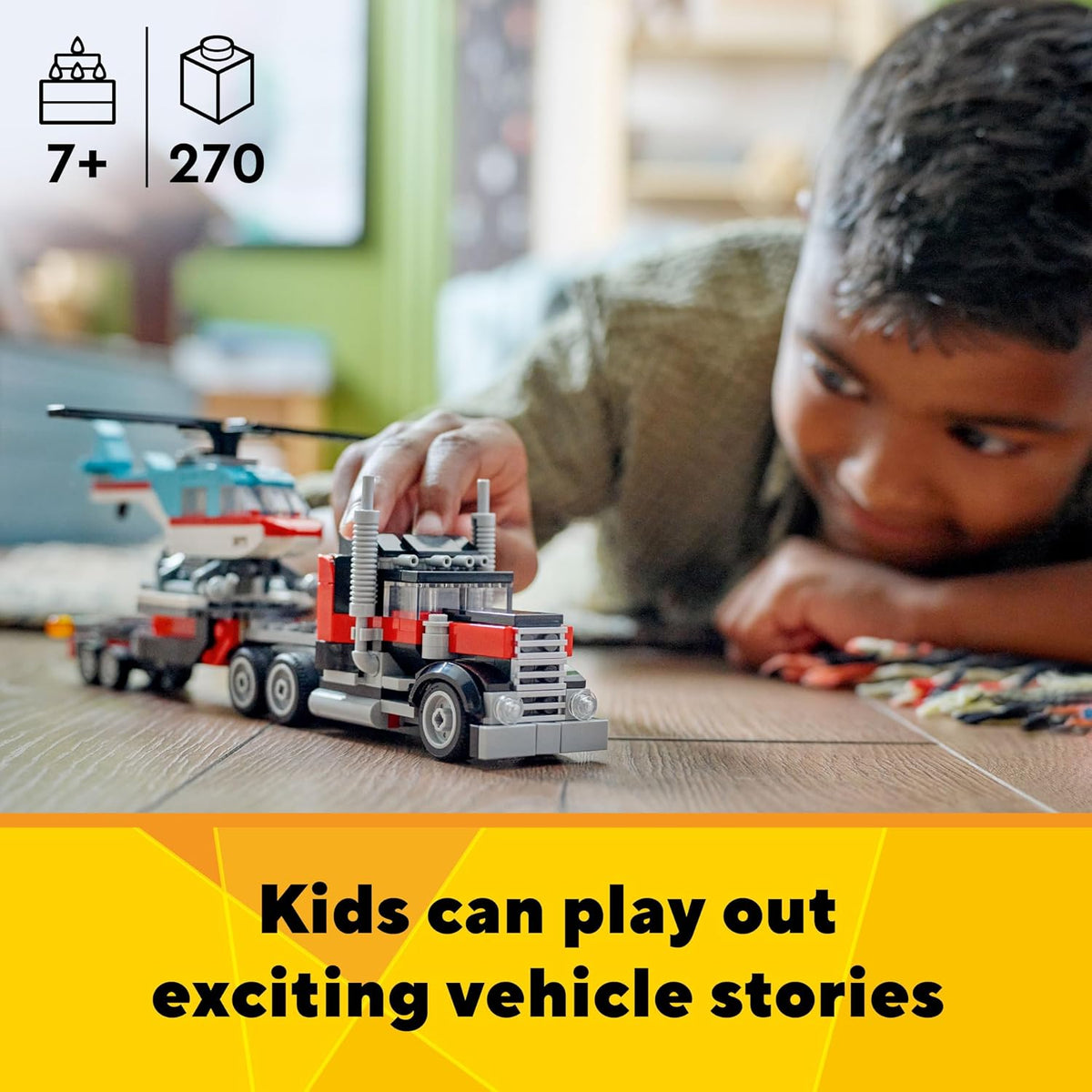 LEGO Creator propeller plane and fuel truck rebuild