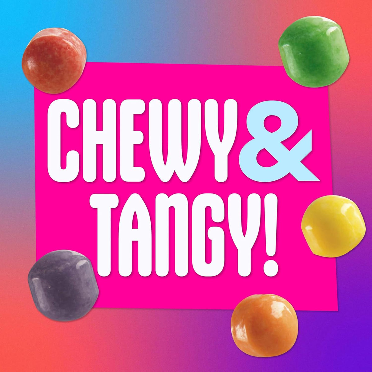 Mixed fruit chewy SweeTARTS candy in resealable packaging