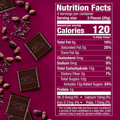 Premium dark chocolate bar with raspberry flavor