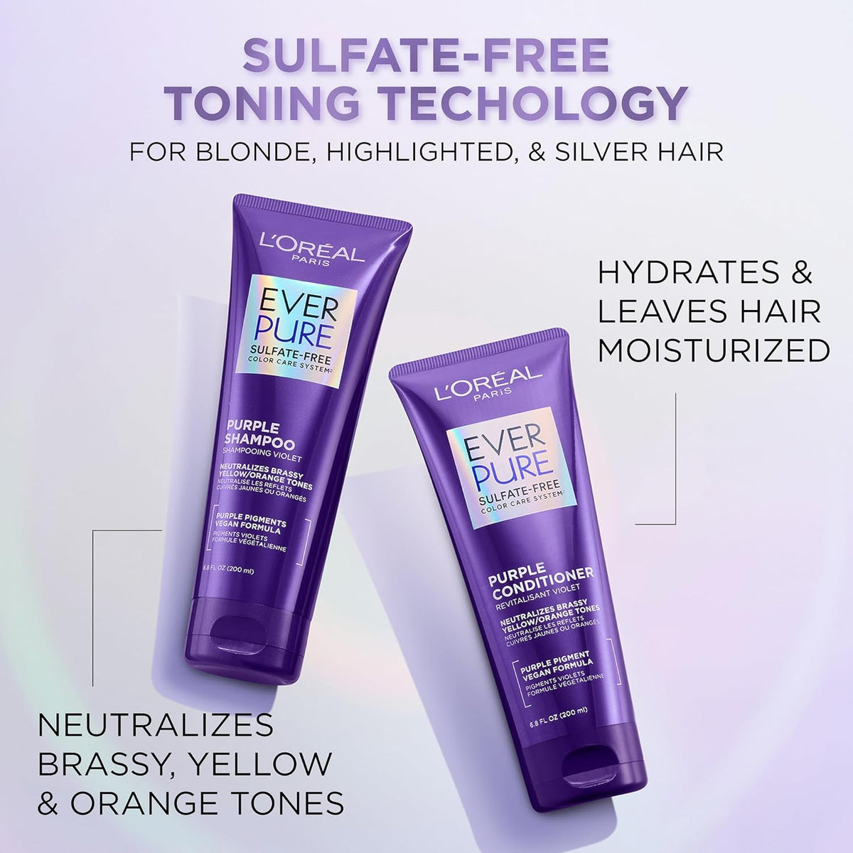 EverPure brass toning shampoo for highlighted hair