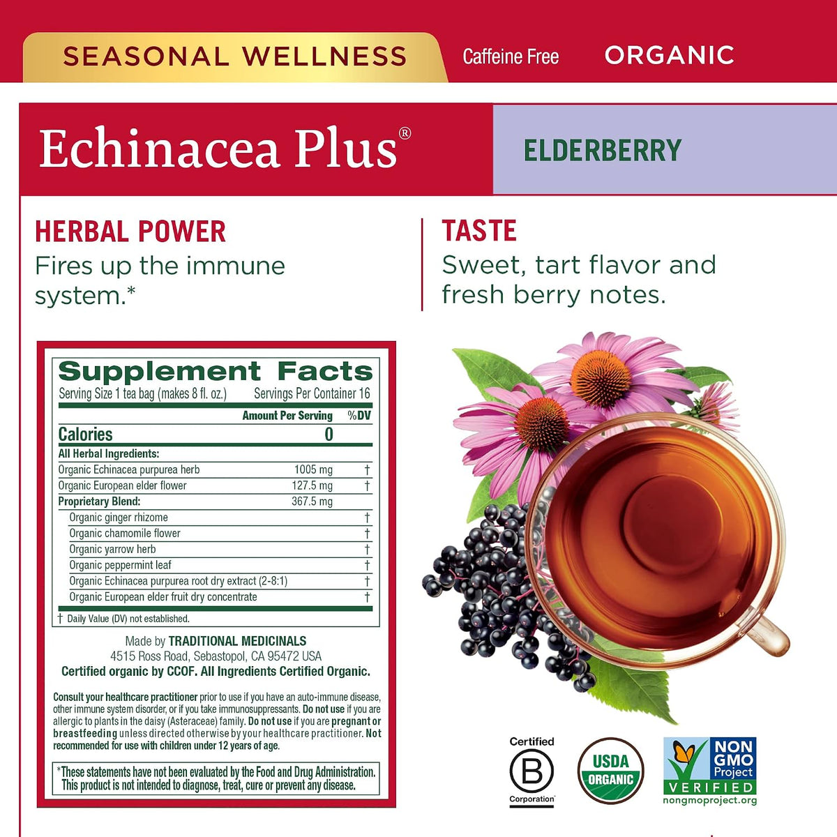 Visit the Traditional Medicinals Store — Traditional Medicinals Organic Spearmint, 16 Tea Bags - product image 77