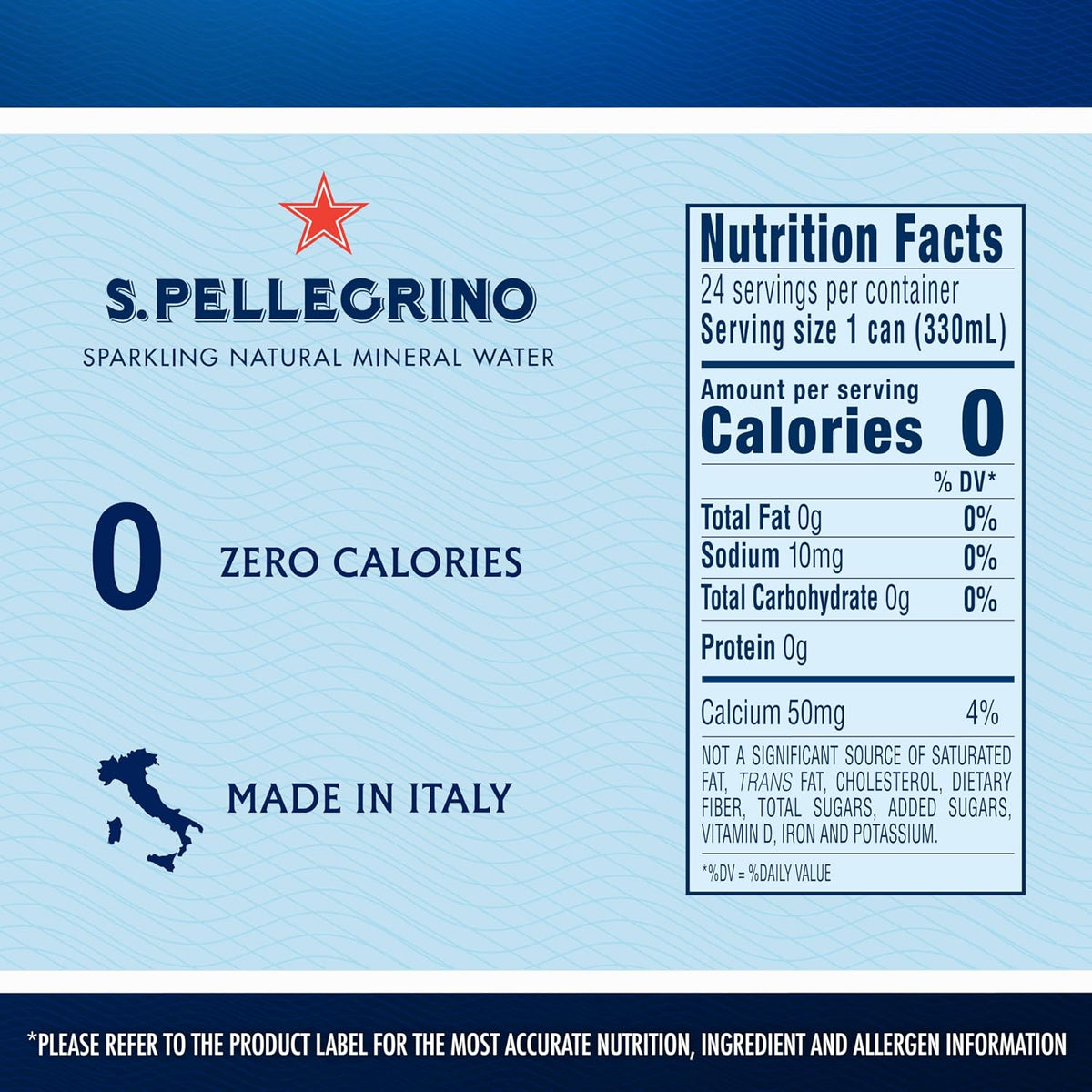 Italian sparkling mineral water with gentle bubbles
