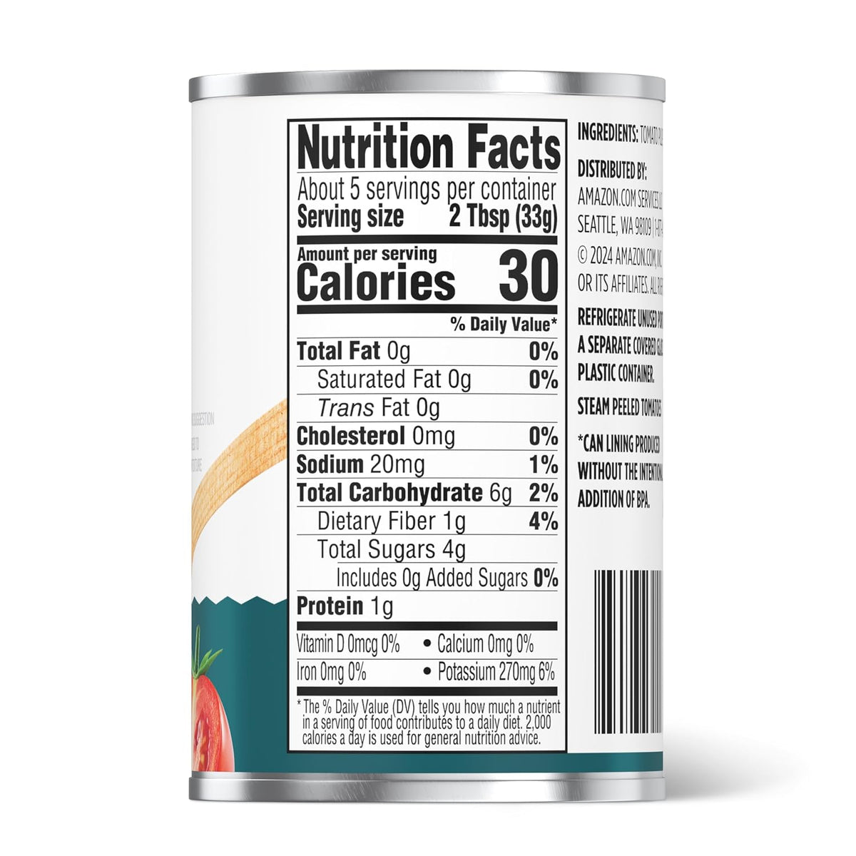 6-ounce tomato paste can from Amazon Grocery