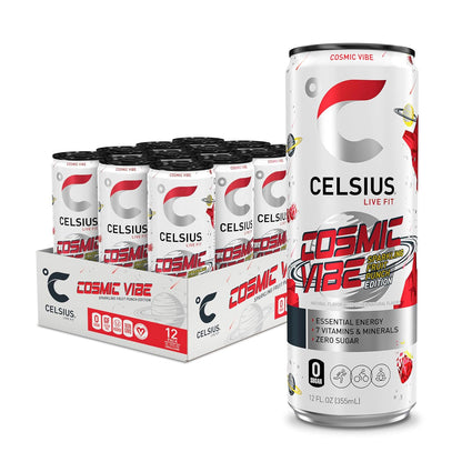 CELSIUS sugar free energy drink slim can fruit punch