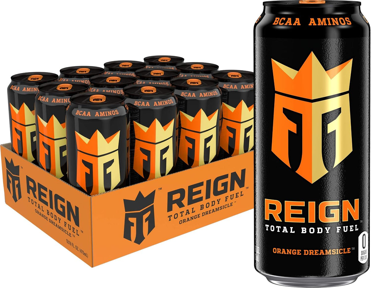 REIGN Total Body Fuel Orange Dreamsicle bottle display