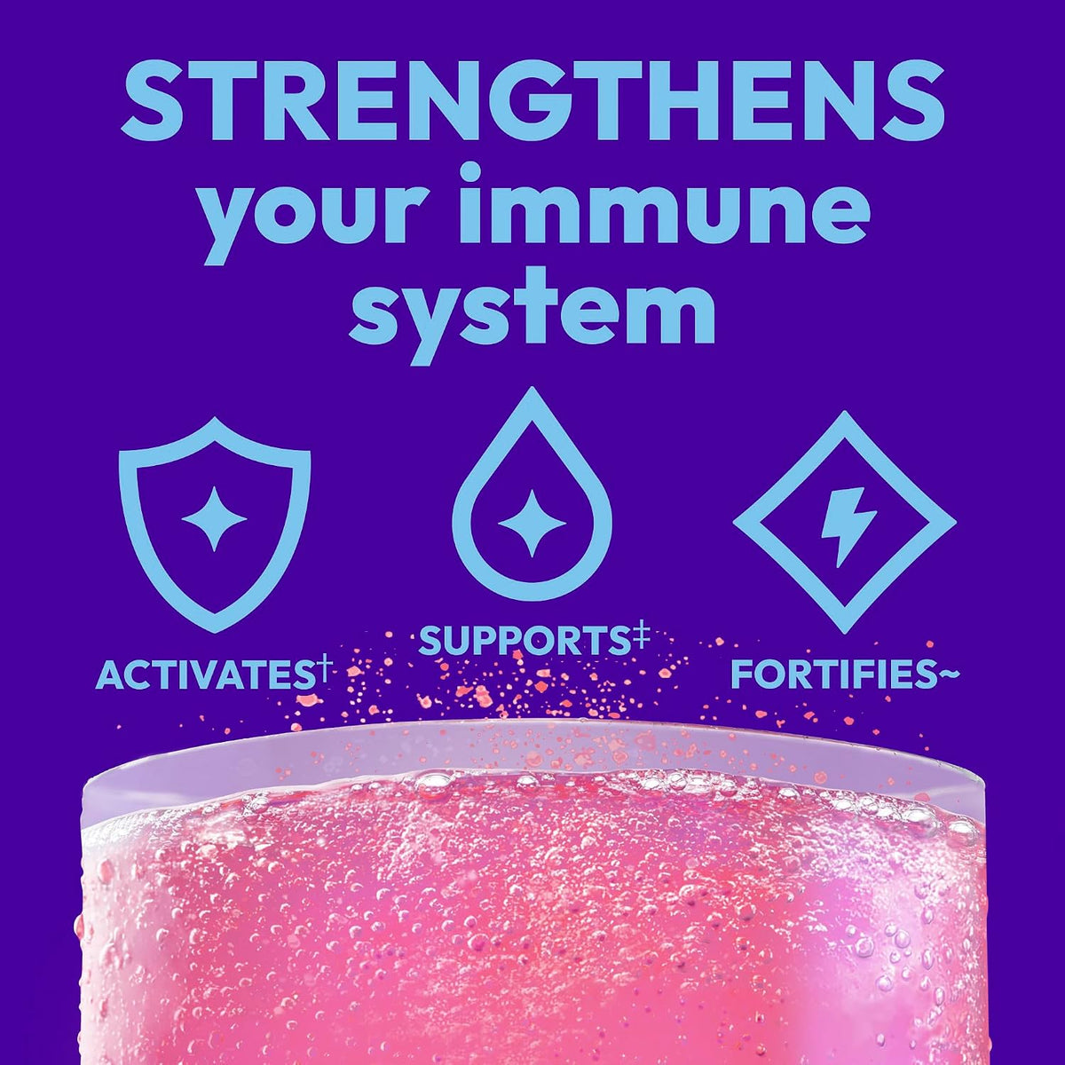Raspberry immune support powder with vitamin C and vitamin D
