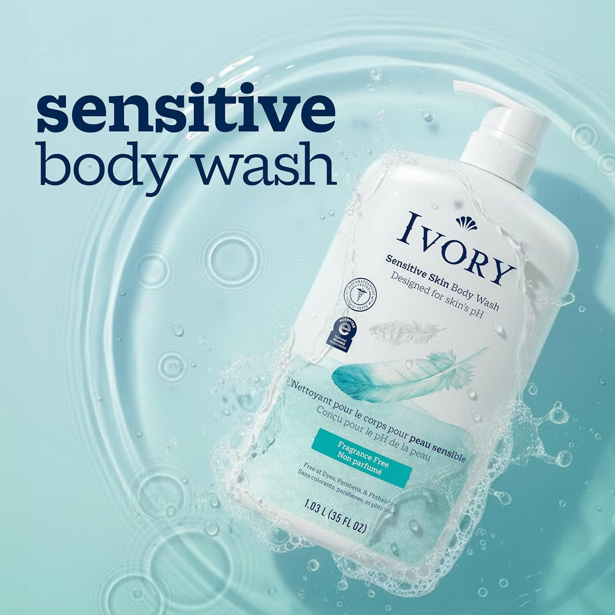 Ivory body wash with plant-based cleansers