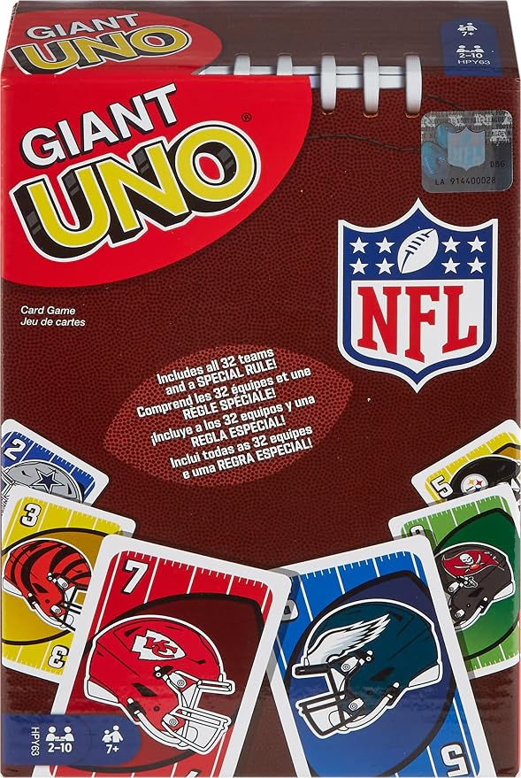 Giant UNO oversized cards for family card game night