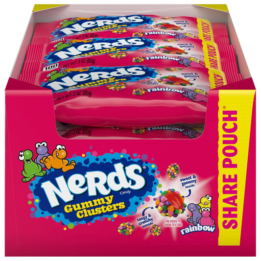 NERDS Rainbow Gummy Clusters 3 oz candy packs