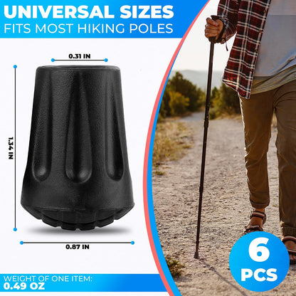 Hiking stick replacement rubber tips by SIMAX