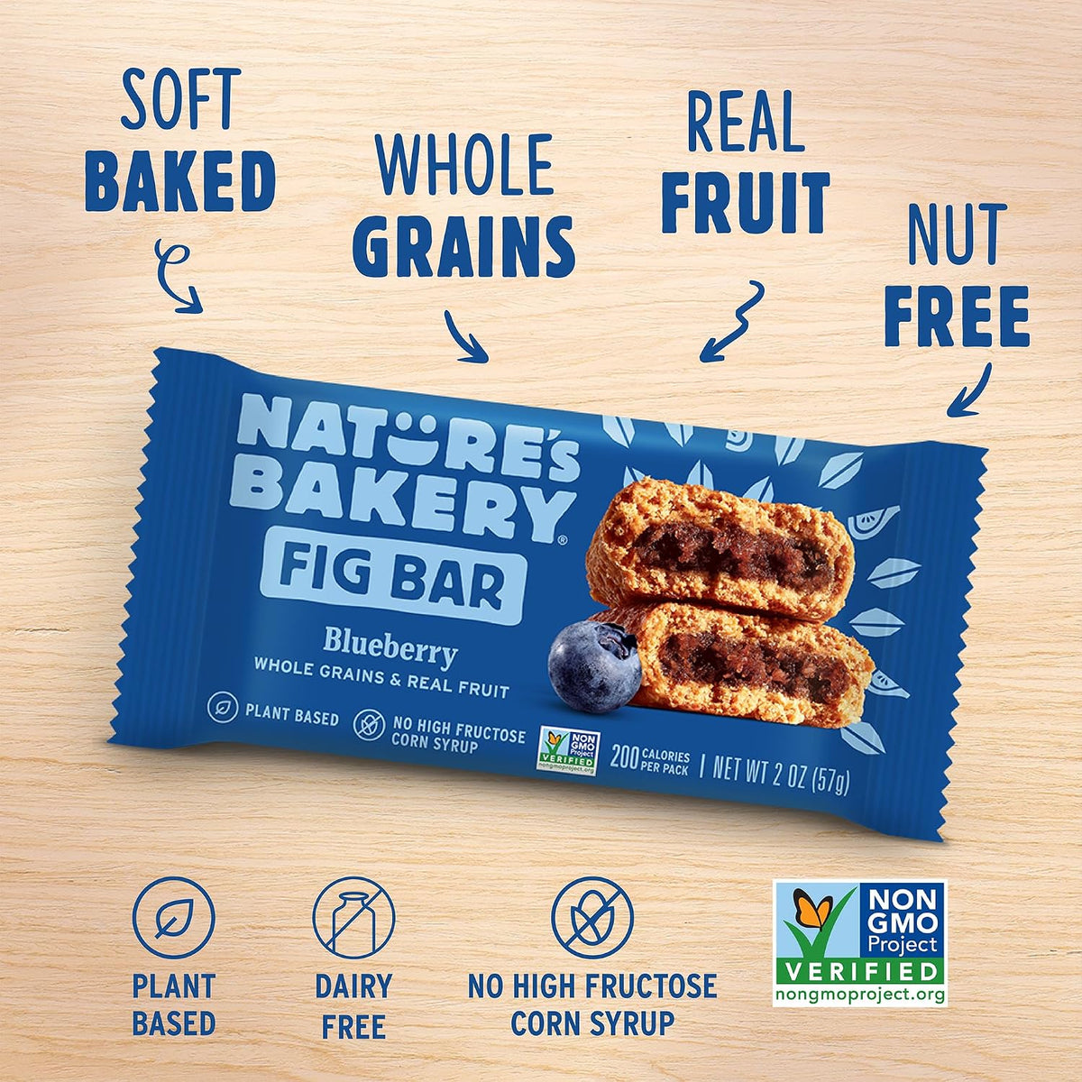 Real fruit blueberry snack bars for on-the-go