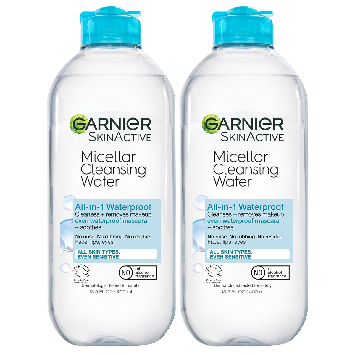 Garnier waterproof micellar cleansing water bottle