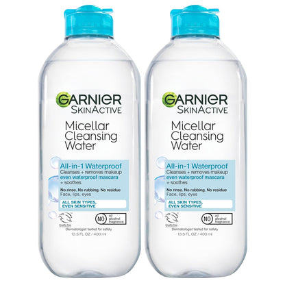 Garnier waterproof micellar cleansing water bottle
