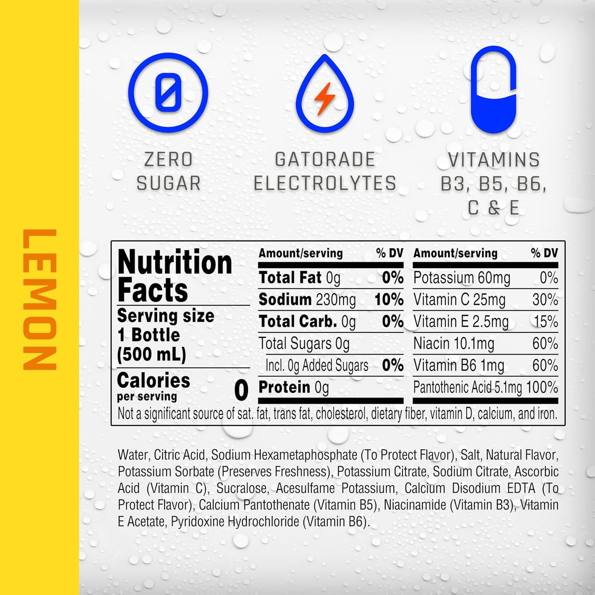 Propel electrolyte enhanced water lemon flavor